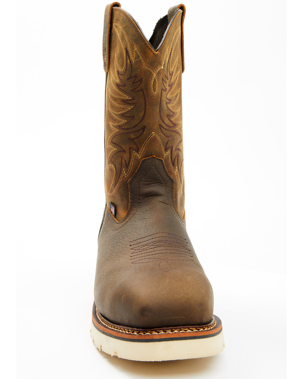 Image #4 - Thorogood Men's 11" USA Wellington Work Boots - Steel Toe, Brown, hi-res