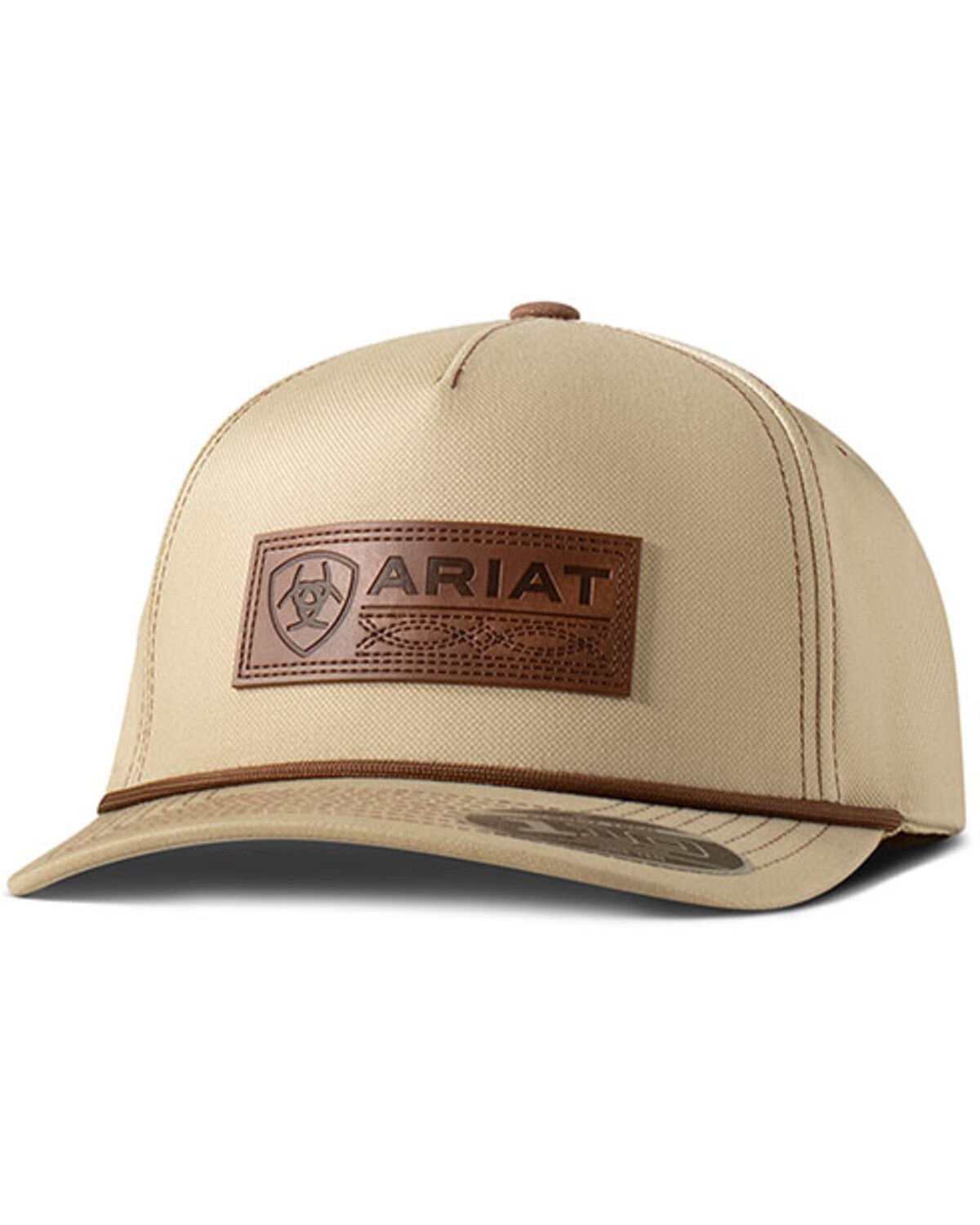 Ariat Men's Boot Stitch Patch Ball Cap, Brown, hi-res