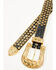 Image #3 - Shyanne Women's Rhinestone Studded Leather Belt , Gold, hi-res