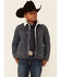 Image #1 - Wrangler Boys' Rustic Sherpa Lined Denim Jacket, Blue, hi-res