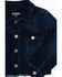 Image #2 - Shyanne Toddler Girls Kent Dark Wash Frayed Denim Jacket , Dark Wash, hi-res