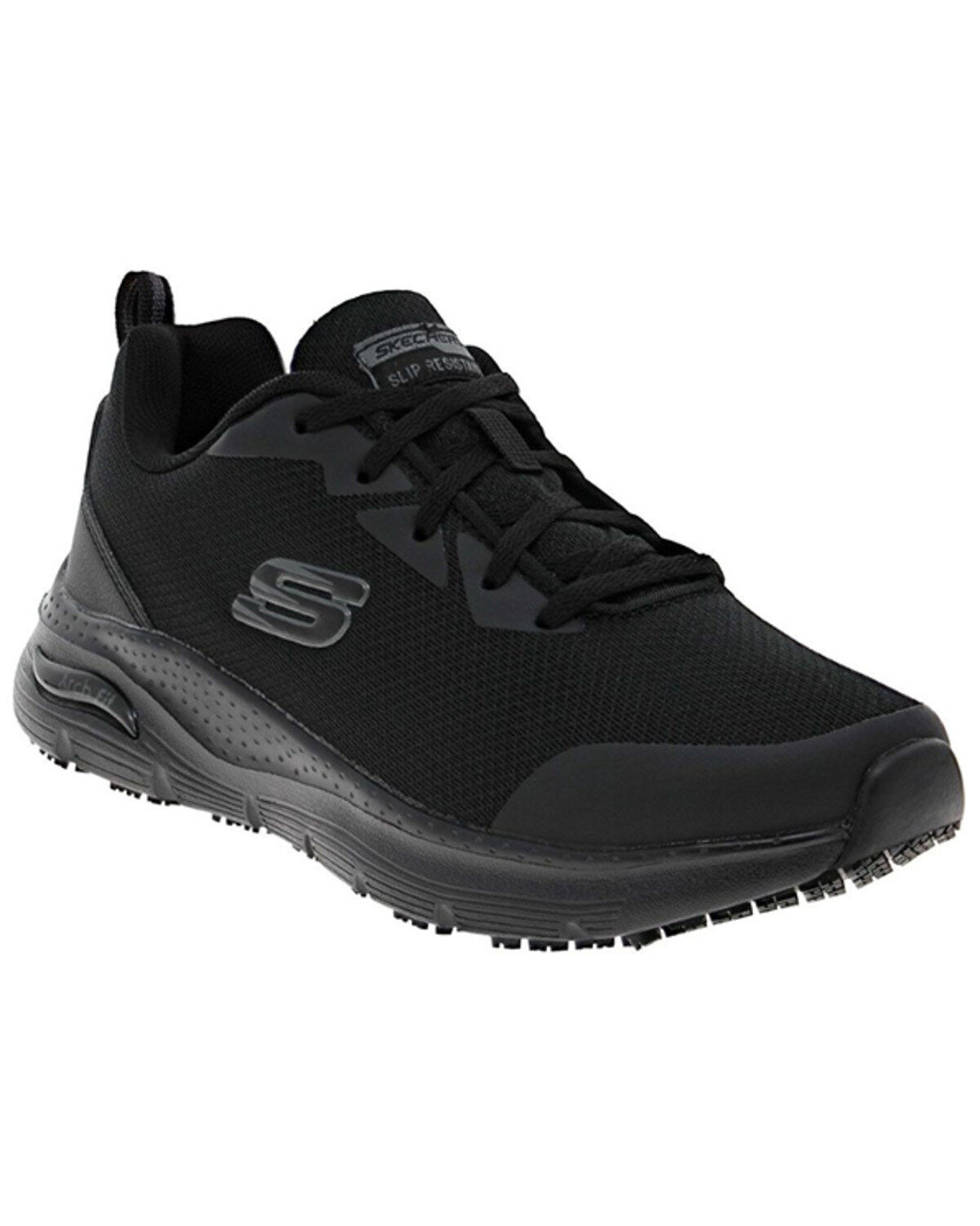 Skechers Women's Arch Fit Work Shoes - Round Toe, Black, hi-res