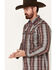 Image #3 - Moonshine Spirit&reg; Men's Ricochet Plaid Print Long Sleeve Snap Western Shirt, Purple, hi-res