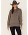 Image #1 - Ariat Women's Logo Hoodie, Charcoal, hi-res