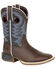 Image #1 - Durango Boys' Lil Rebel Pro Big Western Boots - Square Toe, Brown/blue, hi-res