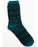 Image #1 - Shyanne Women's Southwestern Coolmax Single Pack Socks, Black, hi-res