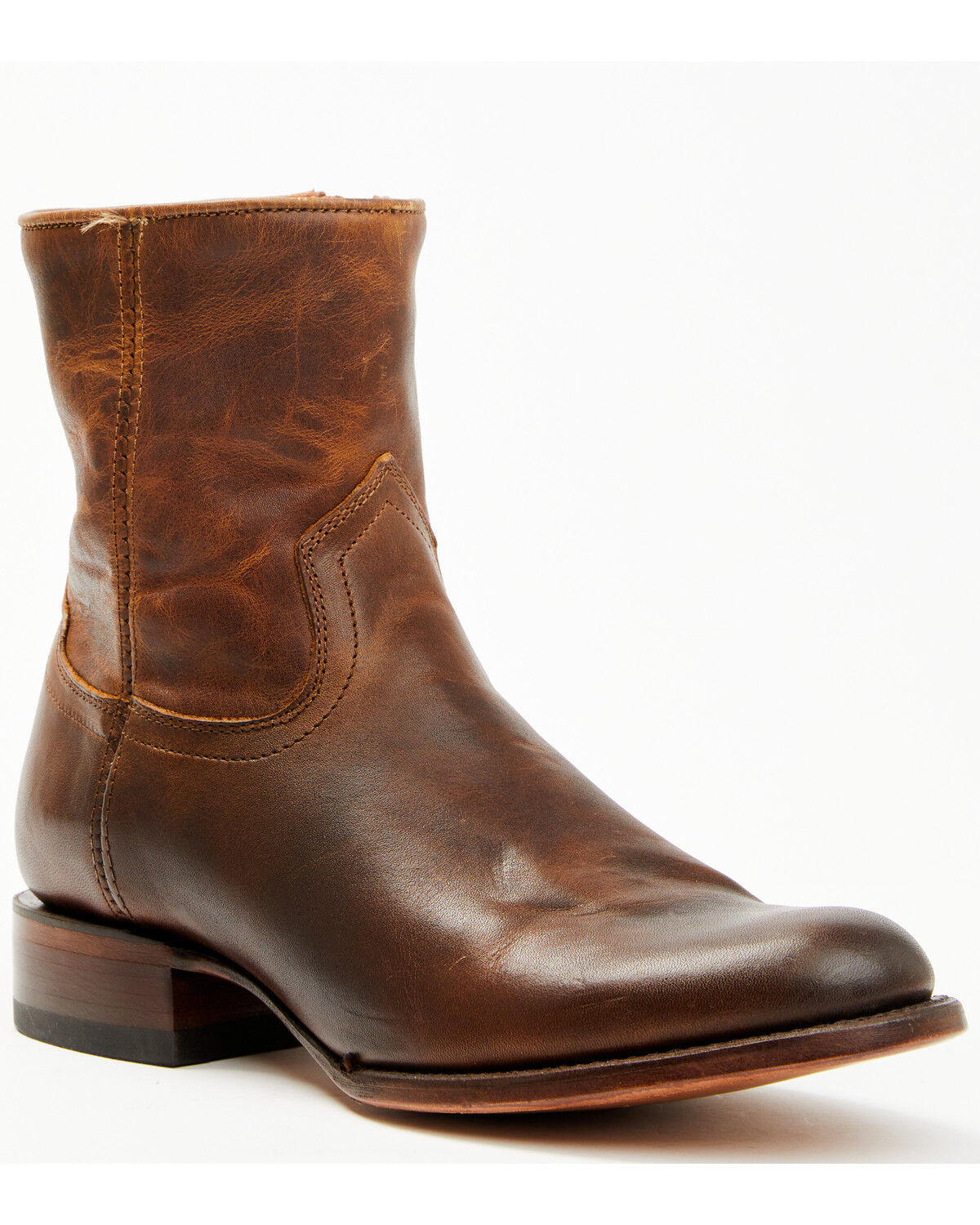 Moonshine Spirit&reg; Men's Pancho 8" Zipper Western Boot - Round Toe, Brown, hi-res