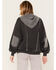 Image #4 - Cleo + Wolf Women's Seamed Zip Hoodie, Black, hi-res