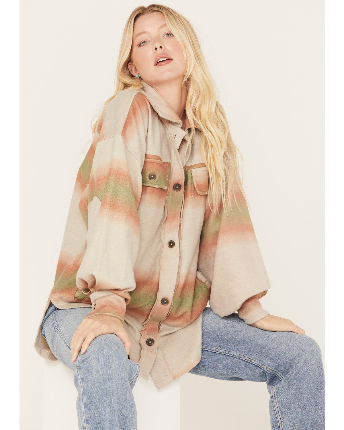 Image #1 - Free People Women's Ombre Serape Print Ruby Jacket, , hi-res