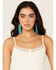 Image #1 - Idyllwind Women's Andora Leather Fringe Earrings, Turquoise, hi-res