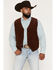 Image #1 - Cody James Men's Bandera Solid Corduroy Vest, Brown, hi-res