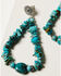 Image #2 - Paige Wallace Women's Turquoise Large Loop Earrings, Turquoise, hi-res