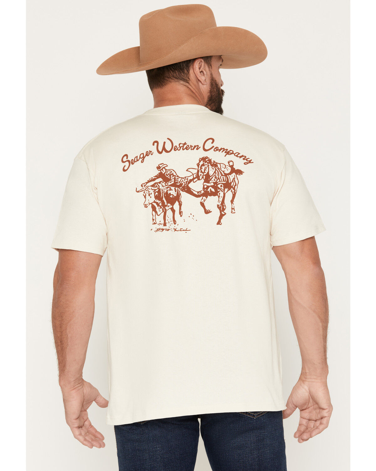 Seager Men's Los Rio Short Sleeve Graphic T-Shirt, White, hi-res