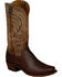 Image #1 - Lucchese Men's Handmade Percy Lizard Boots - Square Toe, Tan, hi-res