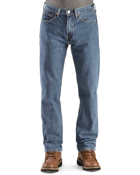 Image #2 - Levi's Men's 505 Prewashed Regular Straight Leg Jeans, Stonewash, hi-res