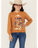 Image #1 - Wrangler Girls' Desert Scene Sweatshirt , Brown, hi-res