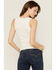 Image #4 - Shyanne Ranch Women's Desert Scene Graphic Rib Knit Tank , Off White, hi-res