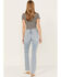Image #3 - Cleo + Wolf Women's Light Wash High Rise Slim Bootcut Jeans, Light Medium Wash, hi-res