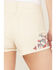 Image #4 - Shyanne Women's Mid Rise Americana Embroidered Shorts, White, hi-res