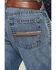 Image #4 - Ariat Men's M4 Rogers Medium Wash Relaxed Bootcut Denim Jeans, Medium Wash, hi-res