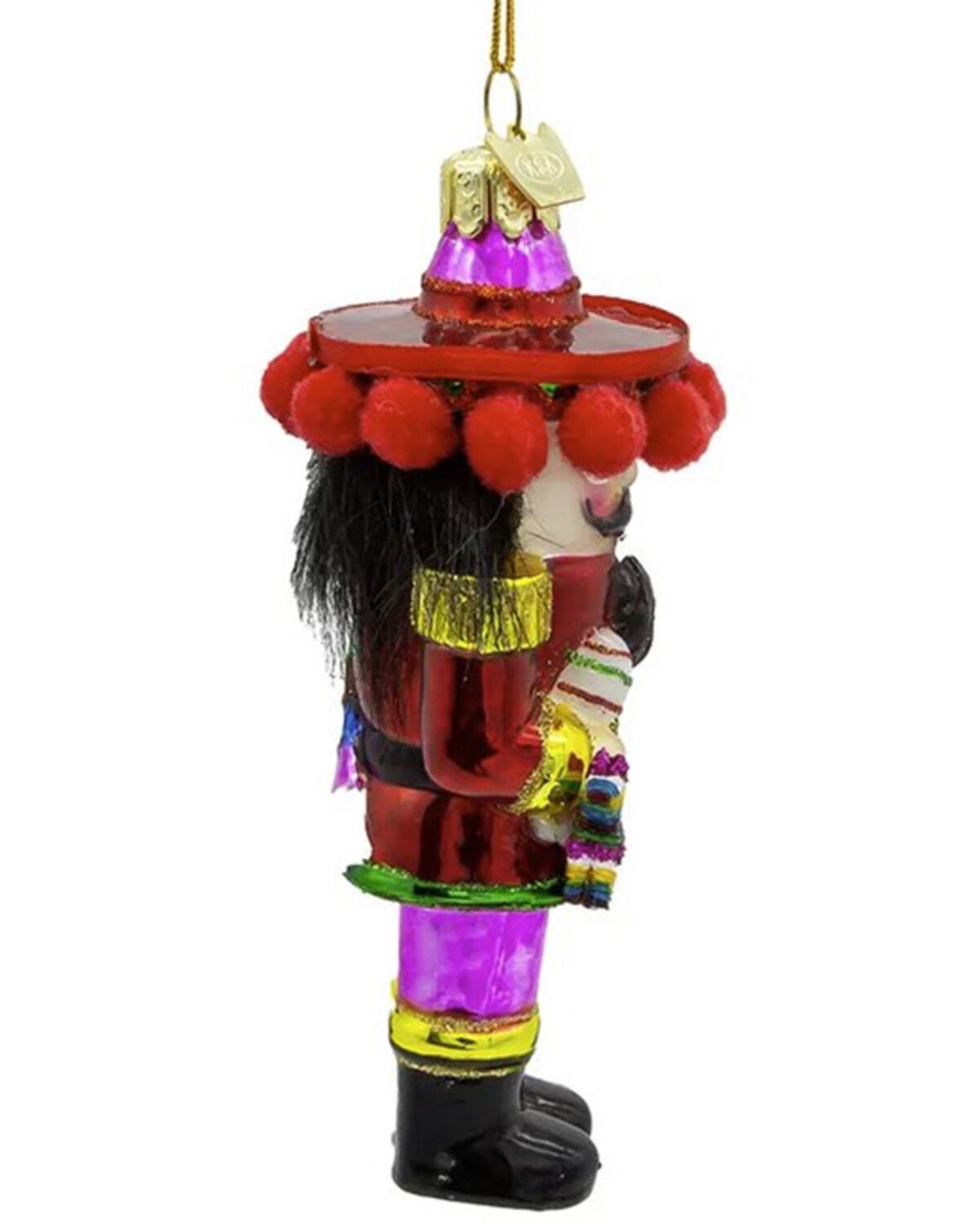 Image #2 - Kurt Adler Noble Gems&trade; Glass Mexican Nutcracker Ornament, Multi, hi-res