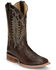 Image #1 - Justin Men's Lyle Umber Western Boots - Broad Square Toe, Dark Brown, hi-res