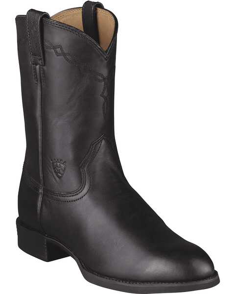 Image #1 - Ariat Men's Heritage Roper 10" Western Boots, Black, hi-res