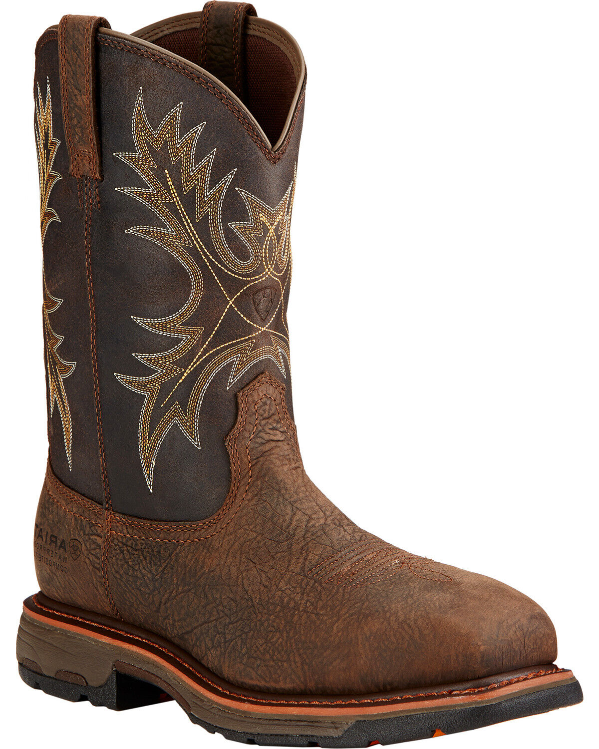 Image #1 - Ariat Men's WorkHog&reg; H2O Western Boots - Composite Toe, Brown, hi-res