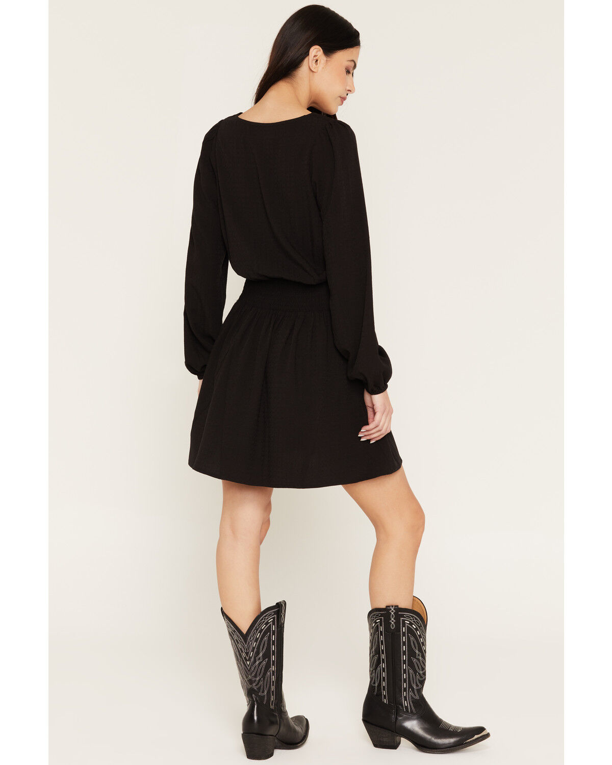 Image #4 - Idyllwind Women's Aimee Lace-Up Mini Dress, Black, hi-res