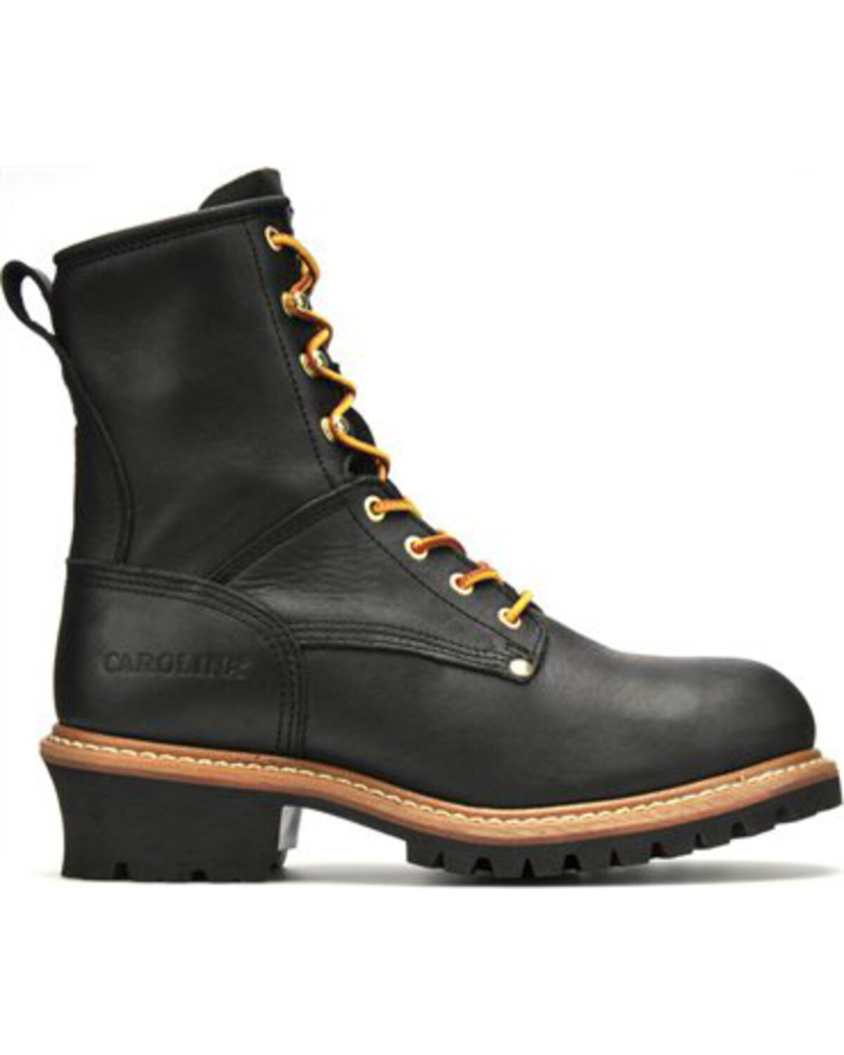 Image #2 - Carolina Men's Logger Boots - Soft Toe, Black, hi-res