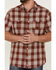 Image #3 - Brothers and Sons Men's Large Plaid Short Sleeve Button Down Western Shirt, Red, hi-res