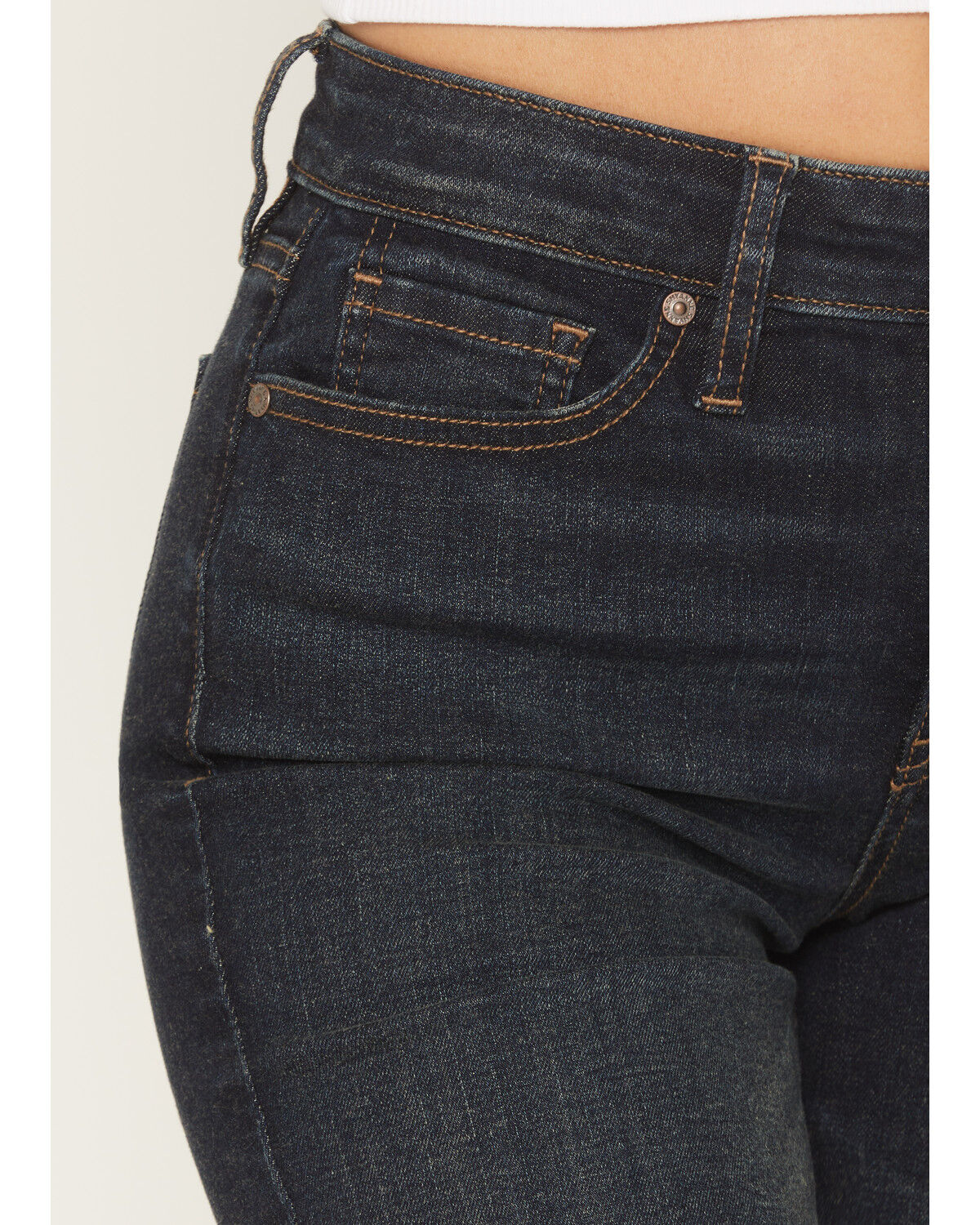 Image #2 - Shyanne Women's Nova Dark Wash High Rise Joni Trouser Super Stretch Denim Jeans, Dark Wash, hi-res