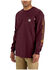 Image #1 - Carhartt Men's FR Force® Loose Fit Lightweight Long Sleeve Pocket Work Shirt, Wine, hi-res