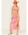 Image #1 - Show Me Your Mumu Women's Dazy Mesh Striped Midi Skirt, Pink, hi-res