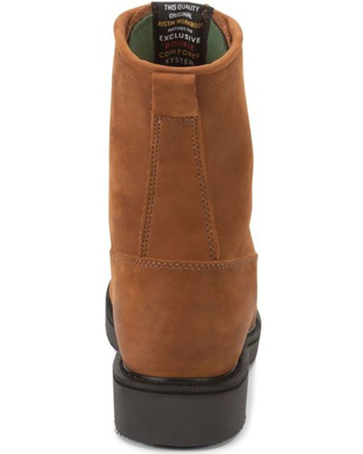 Image #5 - Justin Men's Lace Up Work Boots, Brown, hi-res