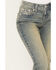 Image #4 - Miss Me Women's Dark Wash Mid Rise Winged Pocket 32" Bootcut Stretch Denim Jeans, Dark Wash, hi-res