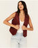 Image #1 - Wrangler Women's Corduroy Slim Fit Button-Down Vest, Red, hi-res