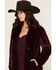 Image #3 - Shyanne Women's Elowen Faux Fur Snap Coat, Maroon, hi-res