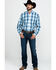 Image #6 - Resistol Men's Heitmiller Ombre Large Plaid Long Sleeve Western Shirt, Blue, hi-res