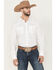 Image #1 - Gibson Men's Solid Long Sleeve Snap Western Shirt - Big, White, hi-res