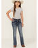 Image #1 - Grace in LA Girls' Medium Wash Horseshoe Pocket Bootcut Stretch Denim Jeans, Medium Wash, hi-res