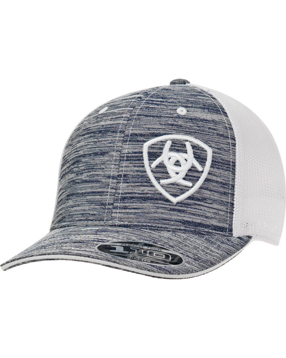Image #1 - Ariat Men's Logo Embroidered Ball Cap, Grey, hi-res
