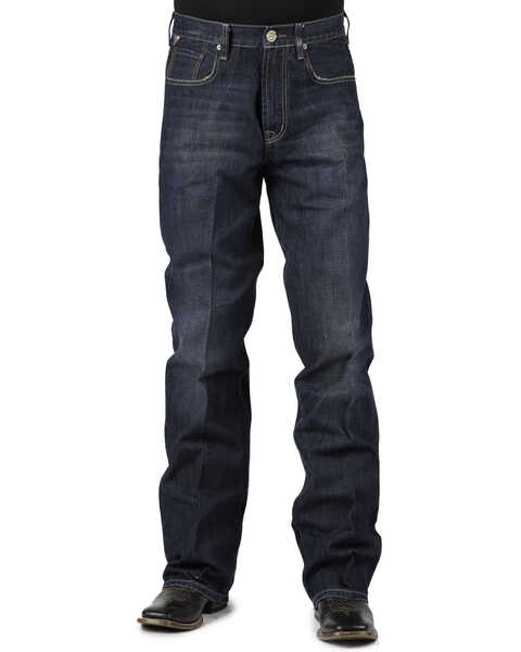 Image #3 - Stetson Men's 1312 Relaxed Fit Straight Leg Jeans , Denim, hi-res