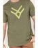 Image #3 - Hawx Men's Logo Graphic Short Sleeve T-Shirt, Green, hi-res