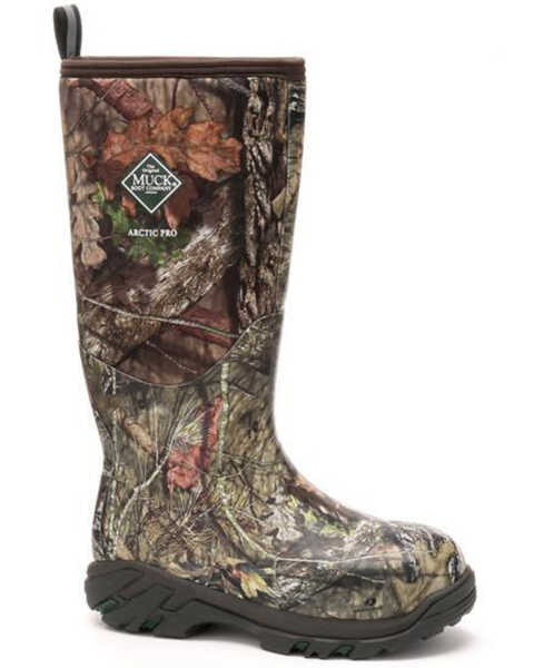 Image #1 - Muck Boots Men's Arctic Pro Mossy Oak Rubber Boots - Round Toe, Moss Green, hi-res
