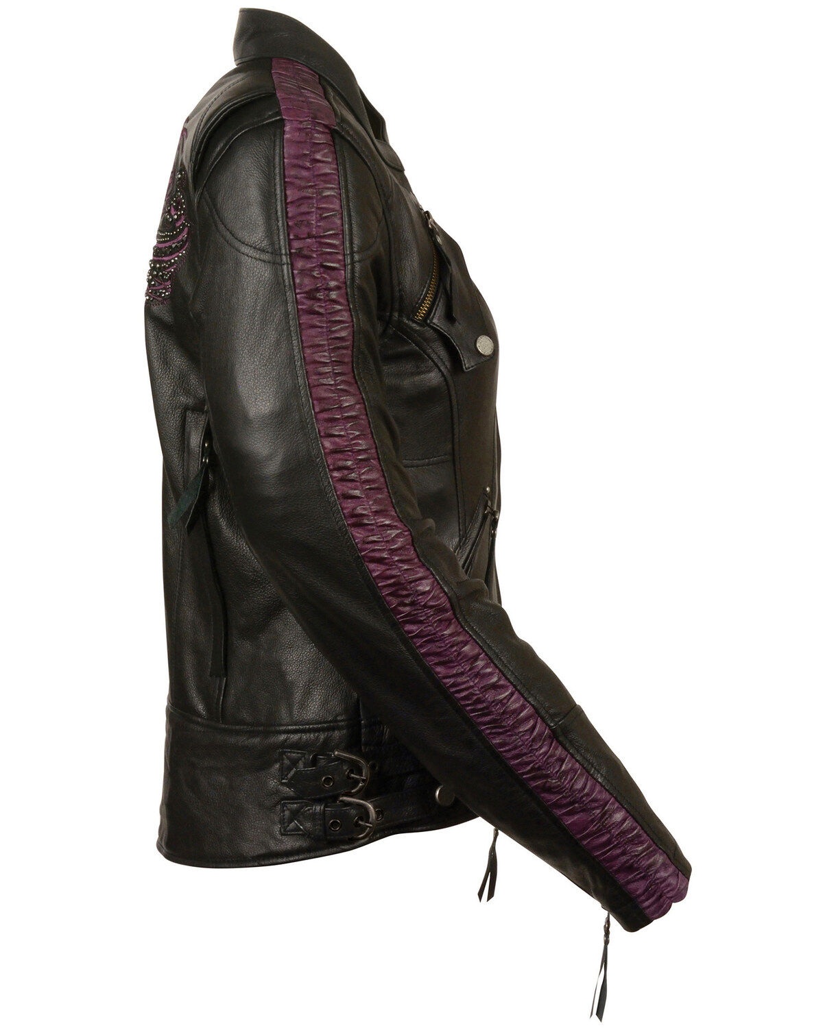 Image #2 - Milwaukee Leather Women's Concealed Carry Embroidered Phoenix Leather Jacket - 4X, , hi-res