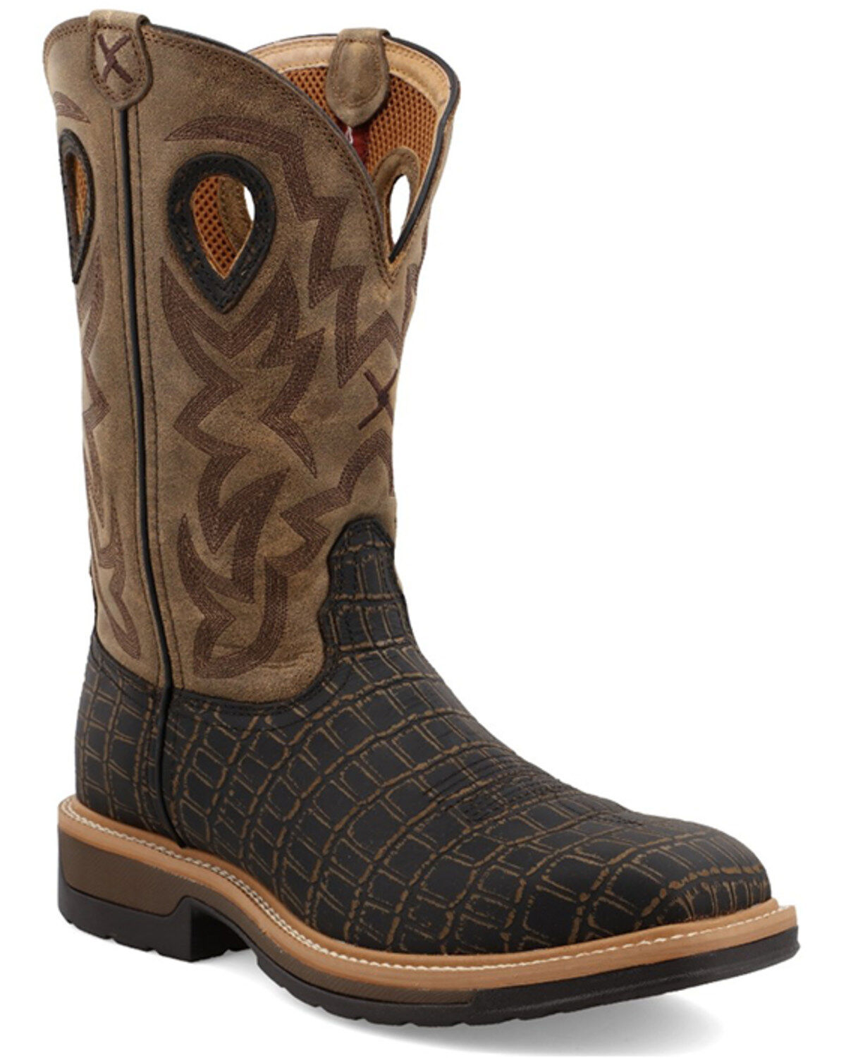 Twisted X Men's Lite Western Work Boots - Alloy Toe, Black, hi-res