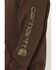 Image #3 - Carhartt Men's Logo Graphic Hooded Work Sweatshirt, Brown, hi-res
