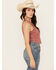 Image #2 - Cleo + Wolf Women's Blaire Cropped Jacquard and Lace Tank , Oatmeal, hi-res