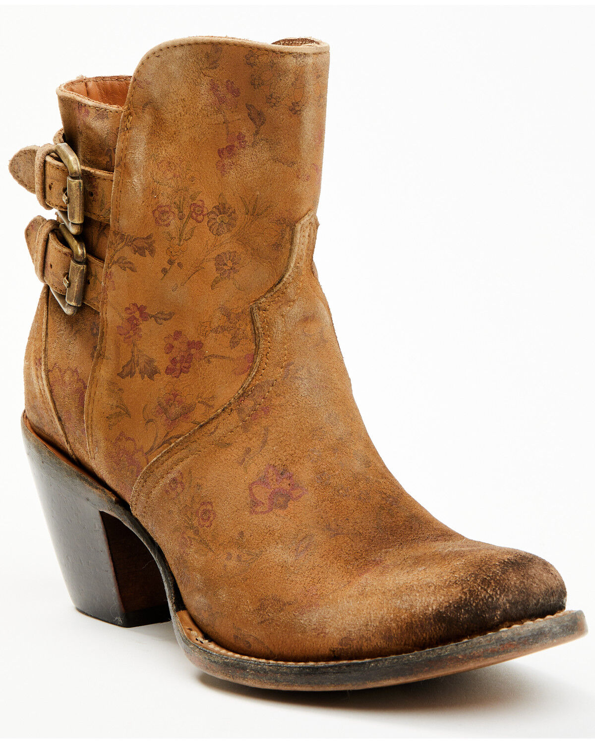 Image #2 - Lucchese Women's Handmade 1883 Catalina Booties - Round Toe, Brown, hi-res